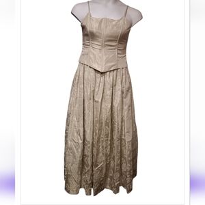 Vintage 80s And 90s Corset  Strapless Baby Green  Dress Sz 9/10